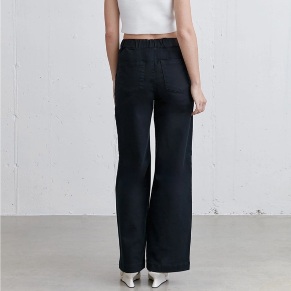 Black Wide Leg Pants by OAK + FORT, size XS - Picture 2 of 6